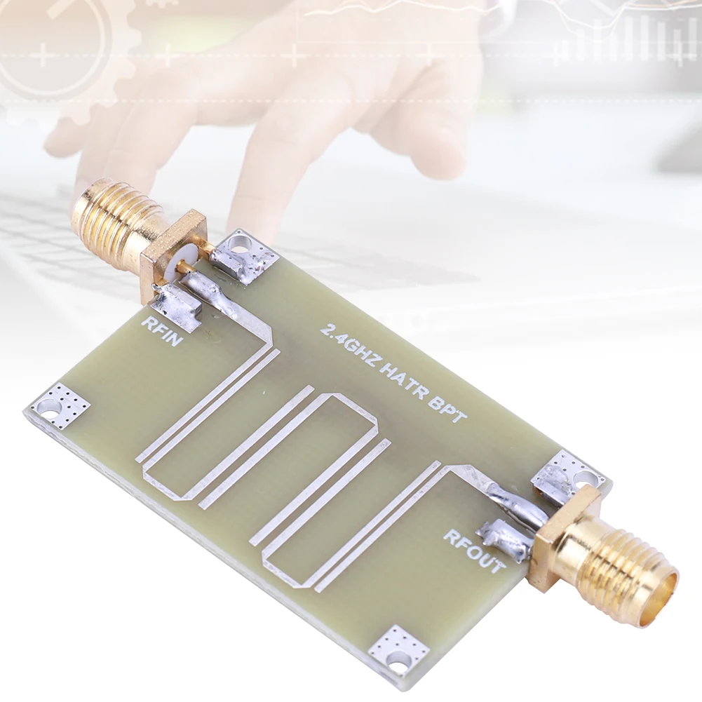 2.4GHZ Practical Filter Microstrip Bandpass Filter Double-Sided Printed Circuit Board 2.3-2.5GHz Bandpass Filter Module