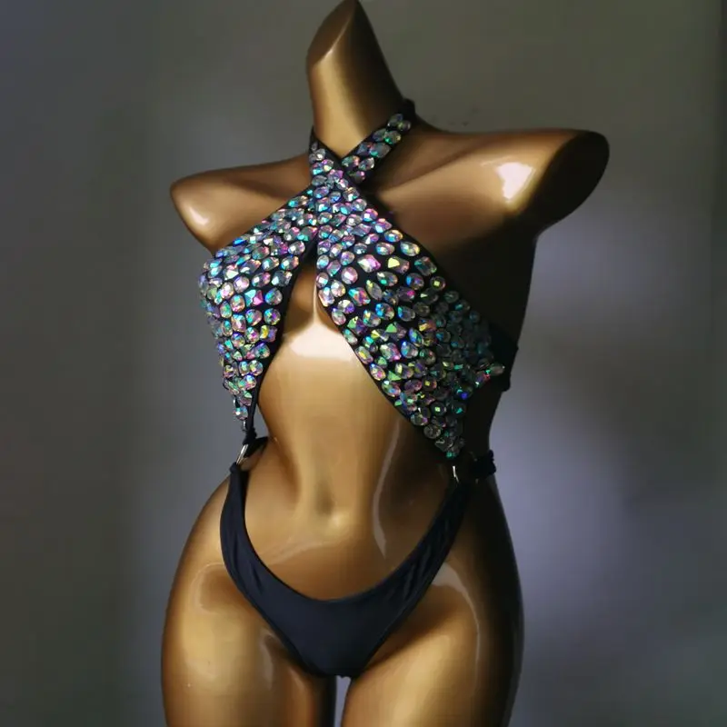 2023 Venusvacation Mode Kristal Bikini Badmode Badpak Een Stuk Bikini Goede Kwaliteit Handwerk Diamant Badmode Bikini Sets