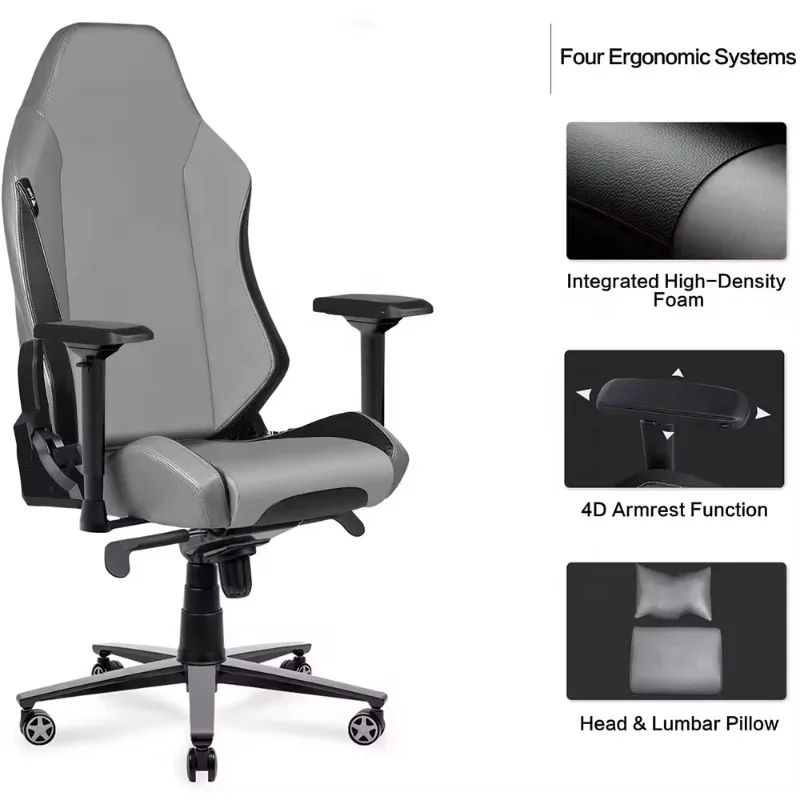 Gaming Chairs Computer Gamer Chair Footrest Lumbar Support PC Ergonomics Office Video Game Chairs Height Adjustable Adults - view 2