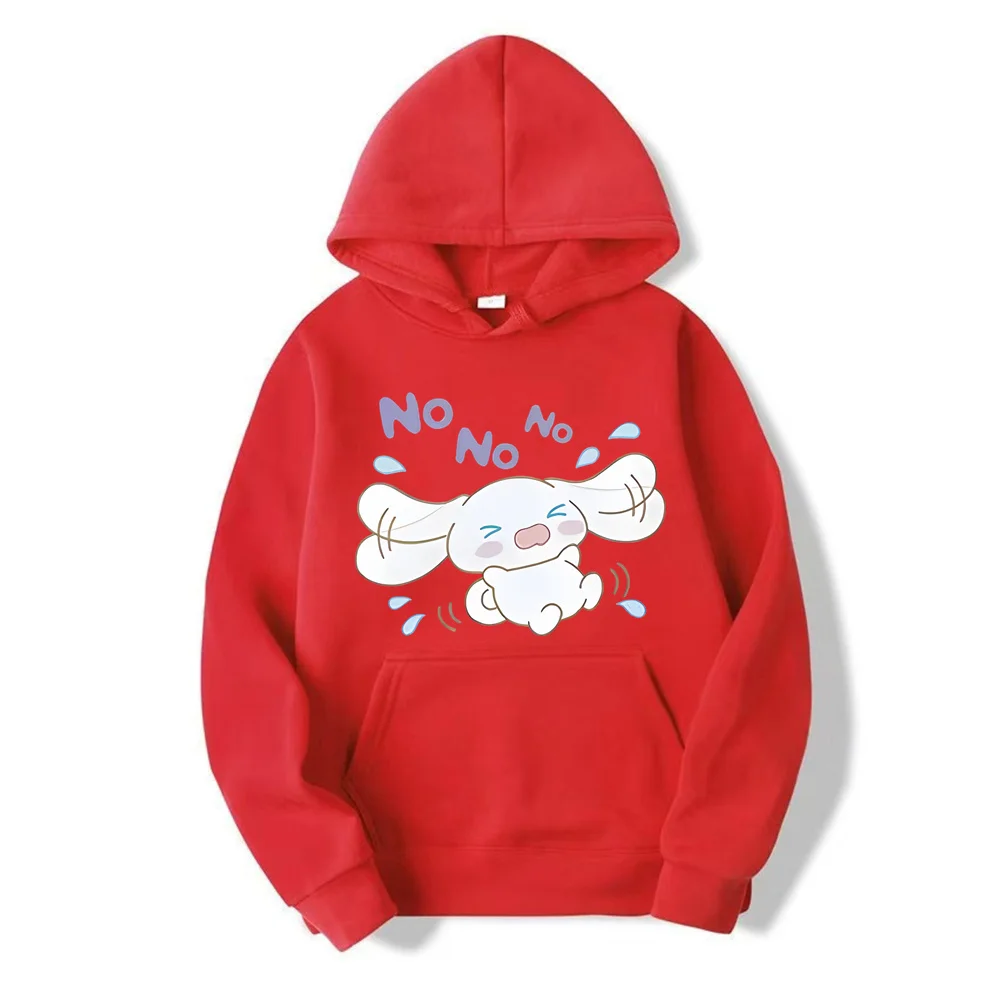 

Sanrio Cinnamoroll Cartoon Print Hoodie y2k Fashion New Women's Casual Harajuku Oversized Sweatshirt Kawaii Women's Spring Top