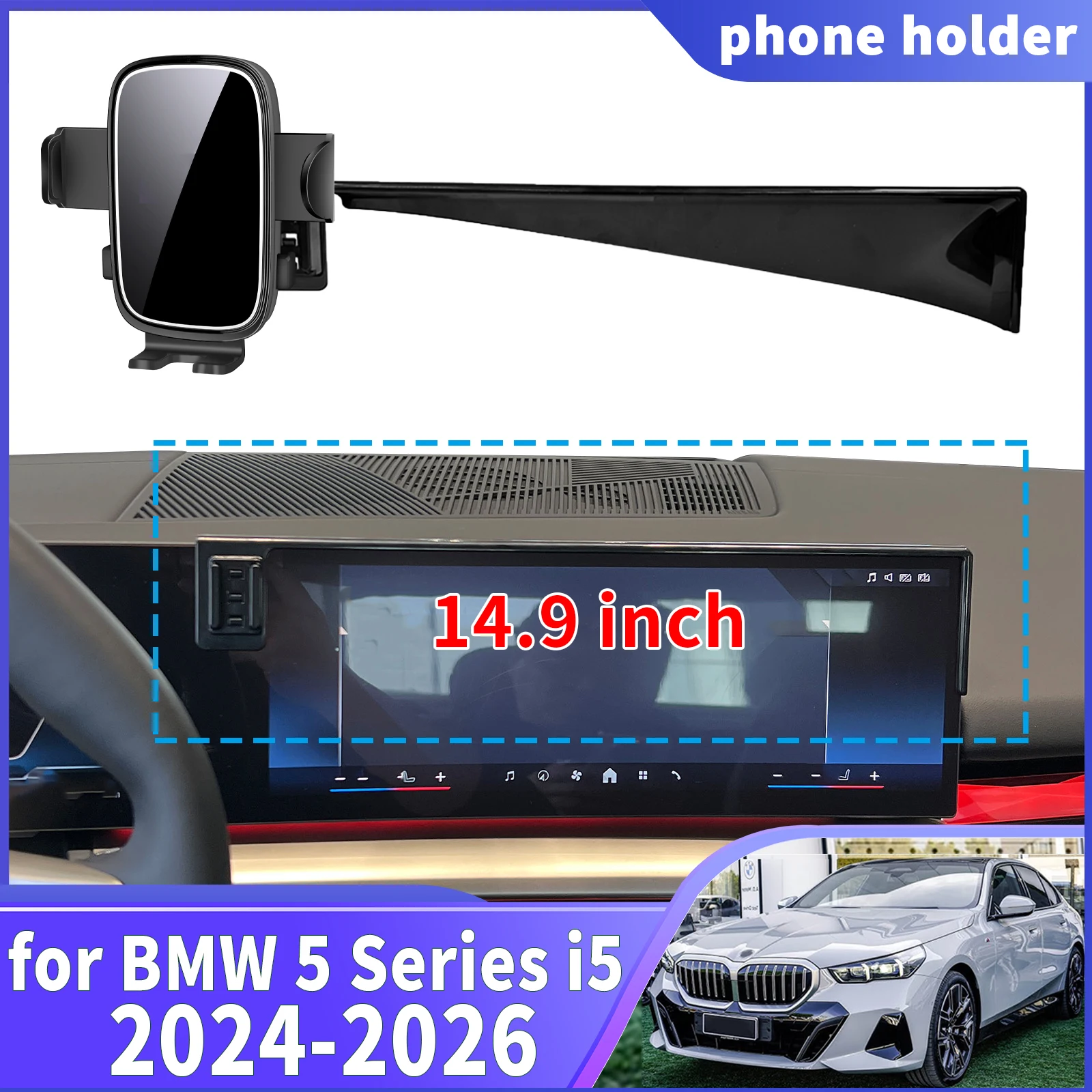 

fit for BMW 5 Series i5 2024 2025 2026 G60 Navigation Phone Holder Mount Customized Car accessoires