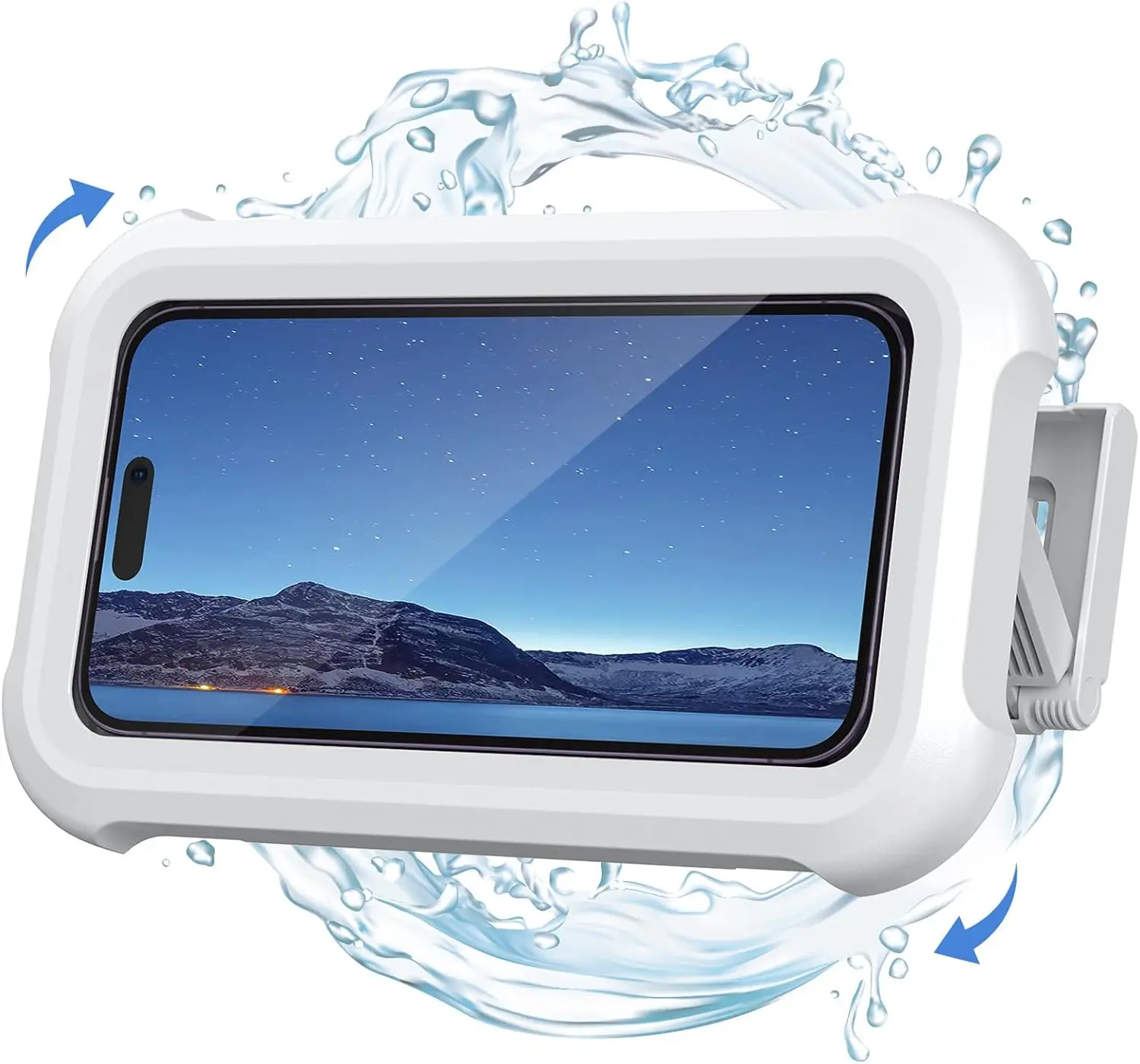 

Shower Phone Holder Waterproof - 480° Rotatable Retractable Adjustable Shower IPhone Case Holder, Bathroom Wall Phone Mount Stand Water Proof Anti Fog, IPhone Accessories for 4-7" Cellphones