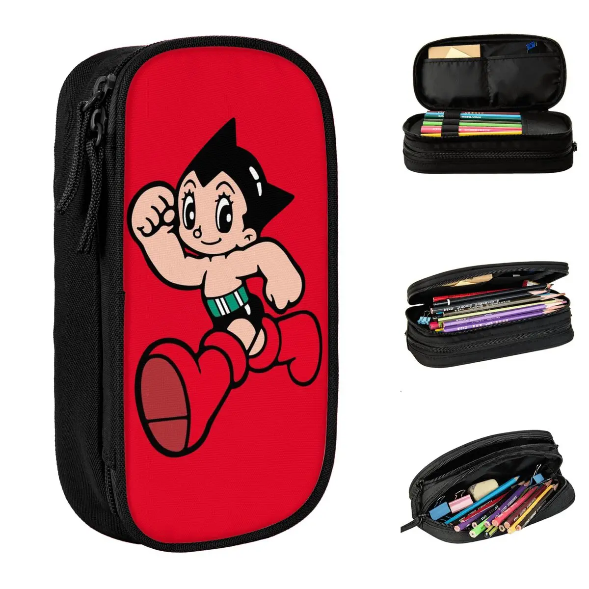 الكلاسيكية أستروبوي أسترو بوي مقلمة صندوق رصاص حامل قلم للطلاب سعة كبيرة أكياس قلم رصاص اللوازم المدرسية القرطاسية #2