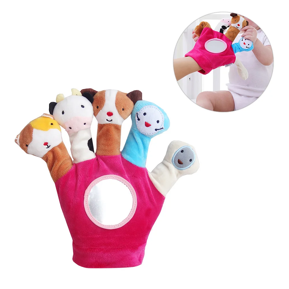 

Cartoon Baby Soft Toys for Babies Puppets Toddlers 1-3 Finger Animal Figurine