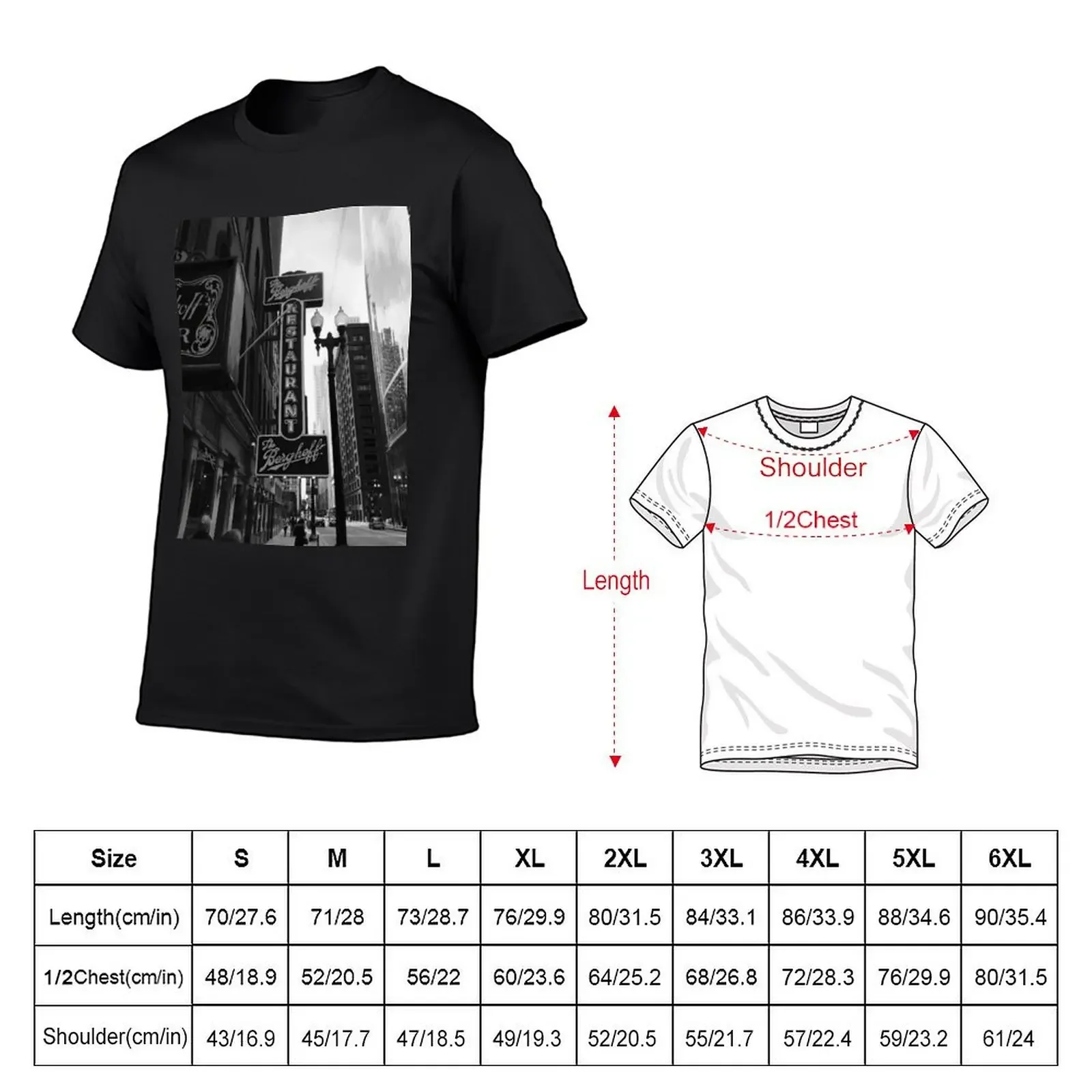 Iconic Berghoff Restaurant, Chicago Illinois T-Shirt sublime man t shirt oversized sports fans Men's clothing