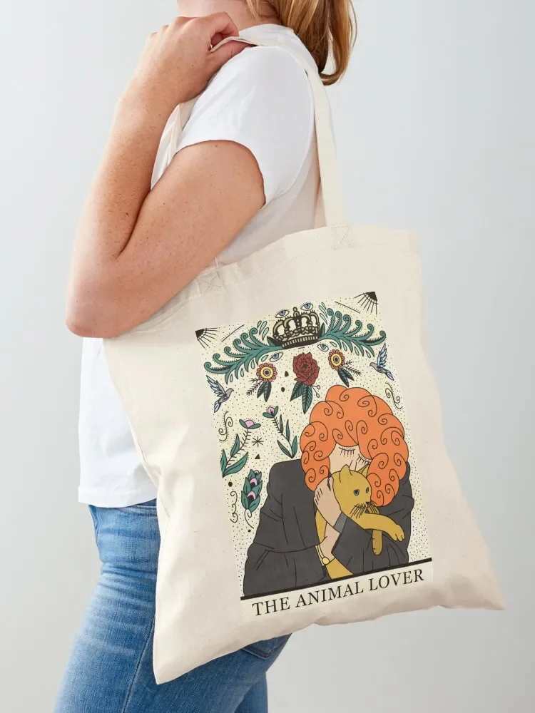 Netflix Russian Doll The Animal Lover Tarot Card Illustration Tote Bag shopper bag woman shoping bag tote women