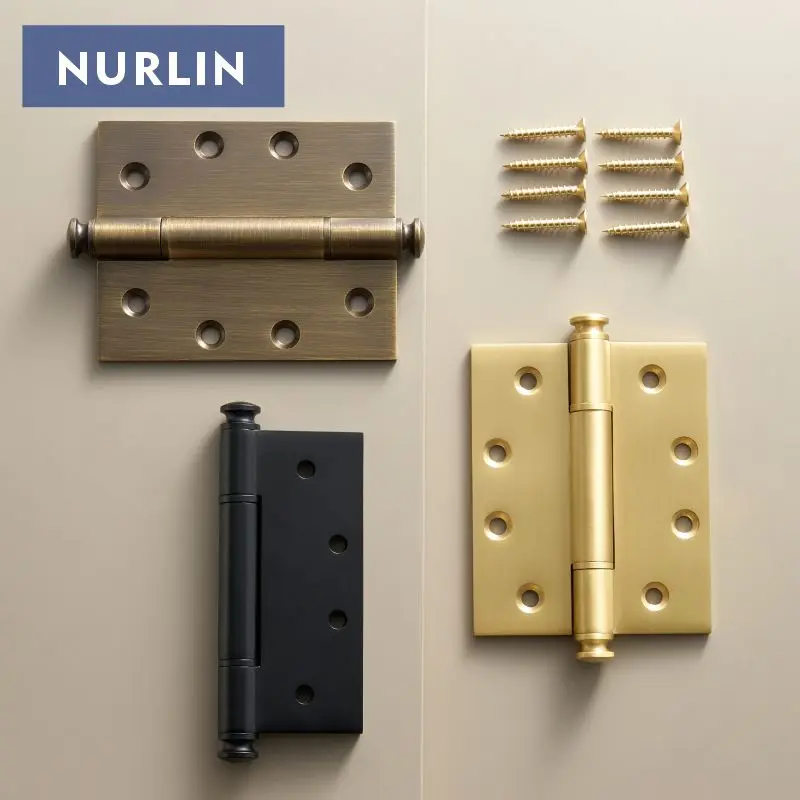 Nurlin Solid Brass Thick And Sturdy Door Gate Hinge Matte Brass Antique Brass Black Single Piece Price
