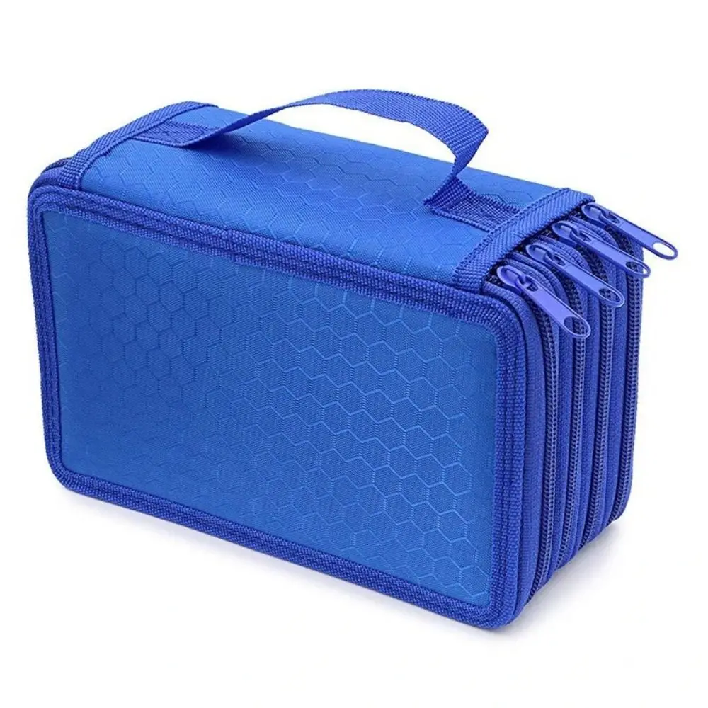 

2/3/4 Layers Colored Pencil Bag Large Capacity Square Pencils Case Painting Storage Holder Smooth Zipper School Stationery Bag