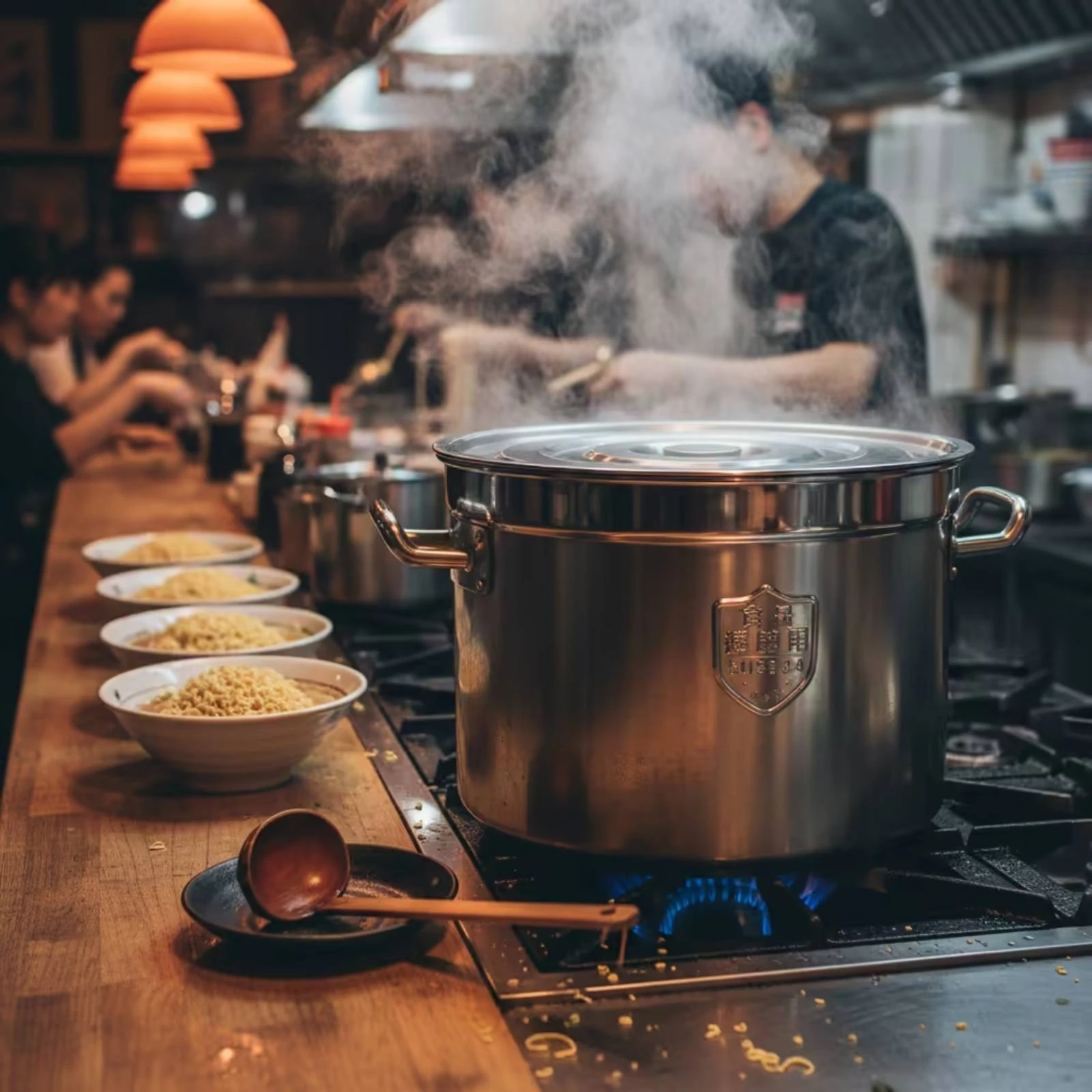 Stainless Steel Stock Pot Even Heating Stock Pot with Lid Stockpot with Lid Polished Cookware Induction Compatible for Chefs