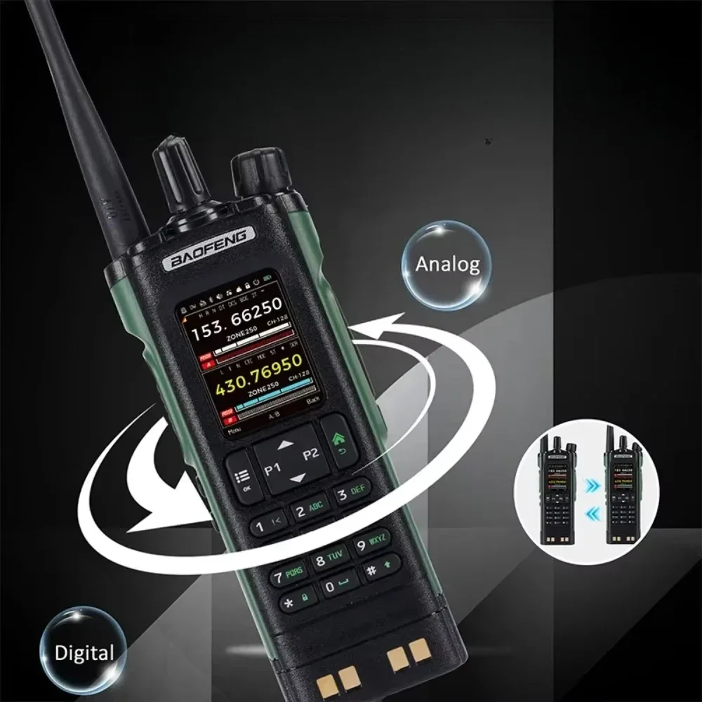 BAOFENG DM32 Walkie Talkie DMR GPS 10W DM-32UV Multi Band TDMR Dual Time Slot Wireless Copy Frequency Type-C AM/FM Two Way Radio