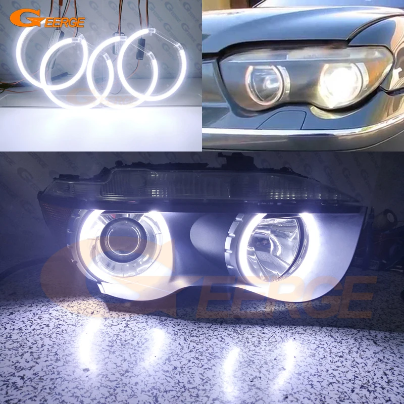 

For BMW E65 E66 Pre Facelift 2002 2003 2004 2005 Excellent Ultra Bright COB Led Angel Eyes Kit Halo Rings