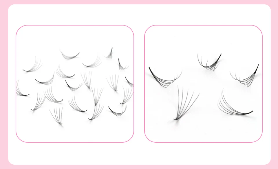 Lashprofessor 3D-40D Cluster Loose Fans Lash 7mm Sharp Thin Russia Volume Lash Pointy Base Medium Stem Vorgefertigte Wimpernverlängerung – Detail 25