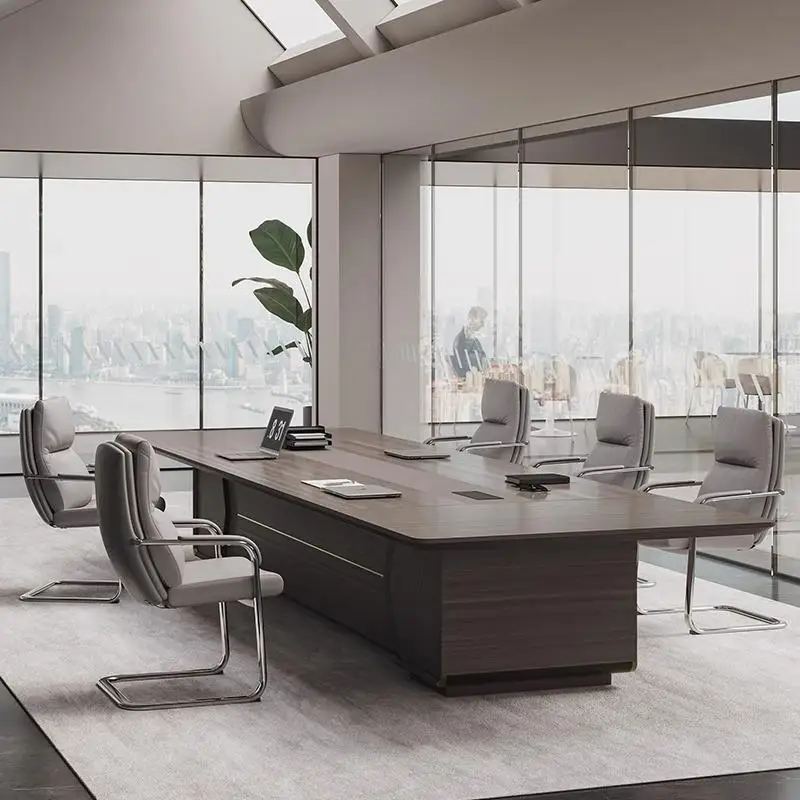 

Стол для конференций, простой современный легкий роскошный большой длинный прямоугольный стол для встреч, длинный стол, конференц-зал
