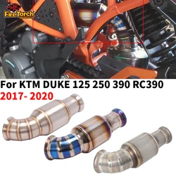 Slip On For KTM DUKE390 250 200 125 390 RC390 2017-2020 Motorcycle Exhaust Escape Moto Mid Link Pipe Connect Original Muffler