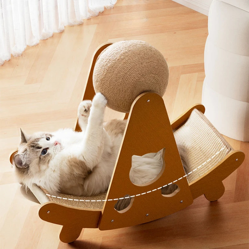 Cat Hammock Cat Toy Grab Ball Cat Grab Board Cradle Claw Sunning Appliance Home Essential Creative wear-Resistant Gift for cat