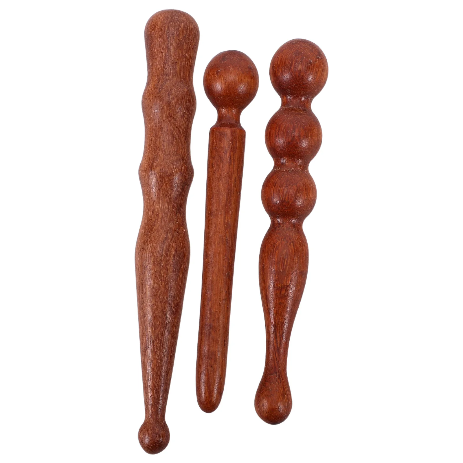 

3Pcs Wood Therapy Massage Tools Set Sandalwood Guasha Stick Deep Tissue Stimulation for Self Massage Muscle Recovery Body