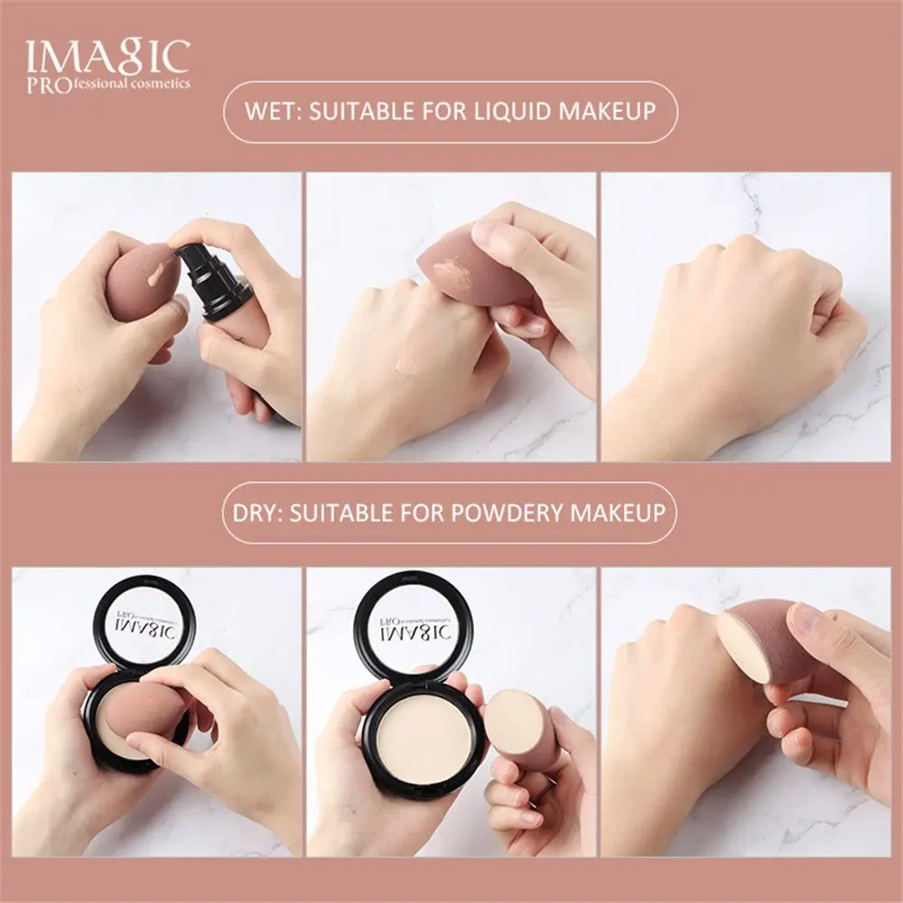 Fashion New Hot sale Makeup Sponge Powder Puff Wet Dry Dual Use Foundation Blender Smooth Cosmetic Puff Beauty Tool Accessories