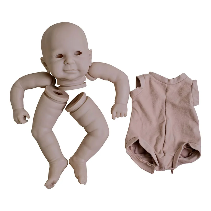 19Inch new Reborn Doll Kit Zoe Unfinished Unpaited DIY doll Parts with cloth body random eyes