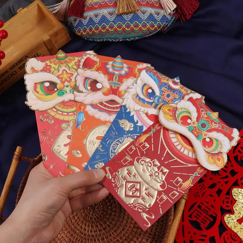 2024 New Year Packet Red Envelope Luck Money Bag Best Wishes Money Pocket Dragon Pattern Good Luck HongBao New Year Gifts