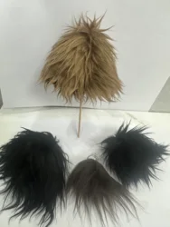 Juguete hecho a mano para niños, peluca de muñeca BJD/SD, accesorios coloridos de pelo corto negro y marrón, 1/12, 1/8, 1/6, 1/3, 1/4, 1 piezas