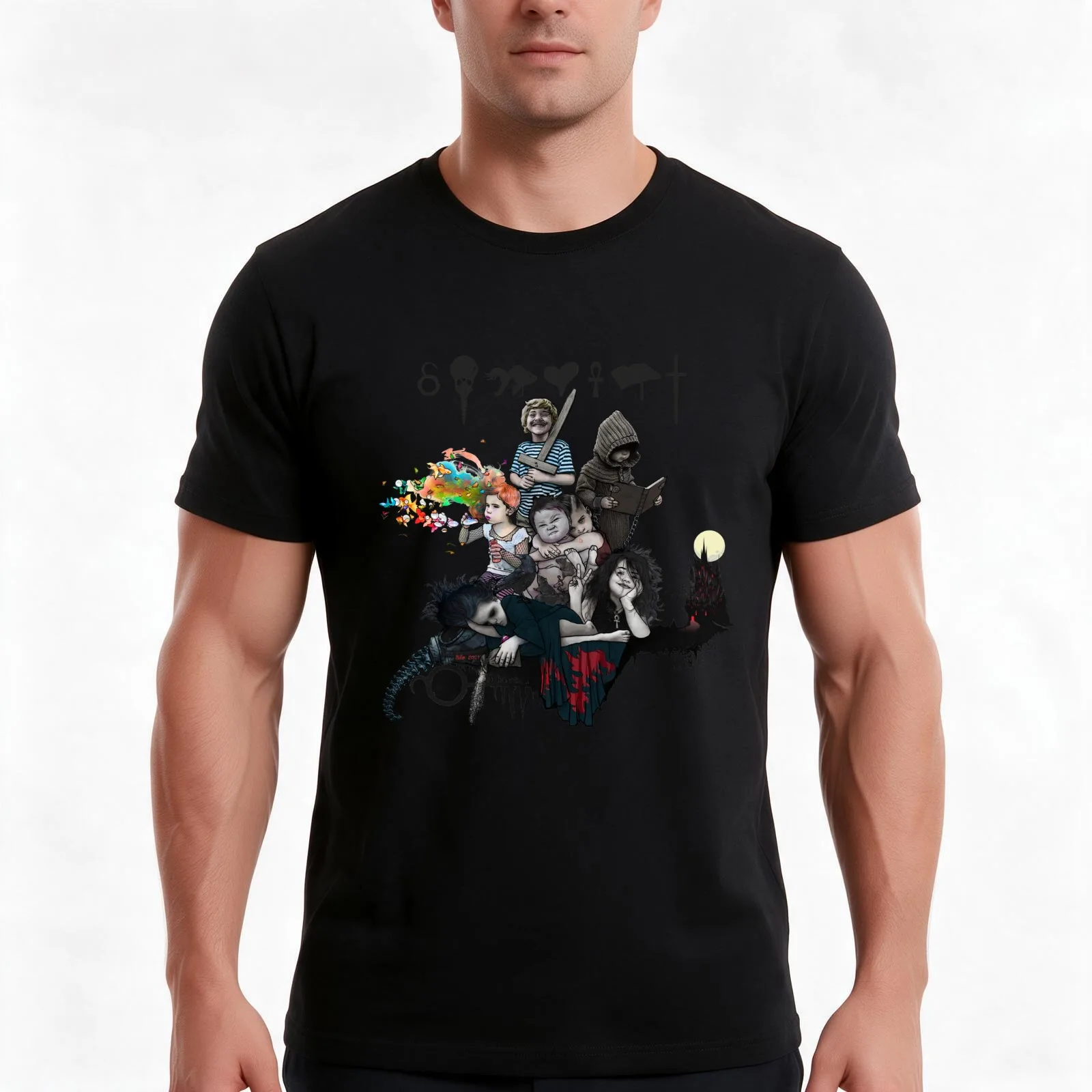 endless T-Shirt, Summer Casual Cotton Tee, Oversized Streetwear Tops, Vintage Graphic Print, Loose Fit Short Sleeve, 100% Cotton