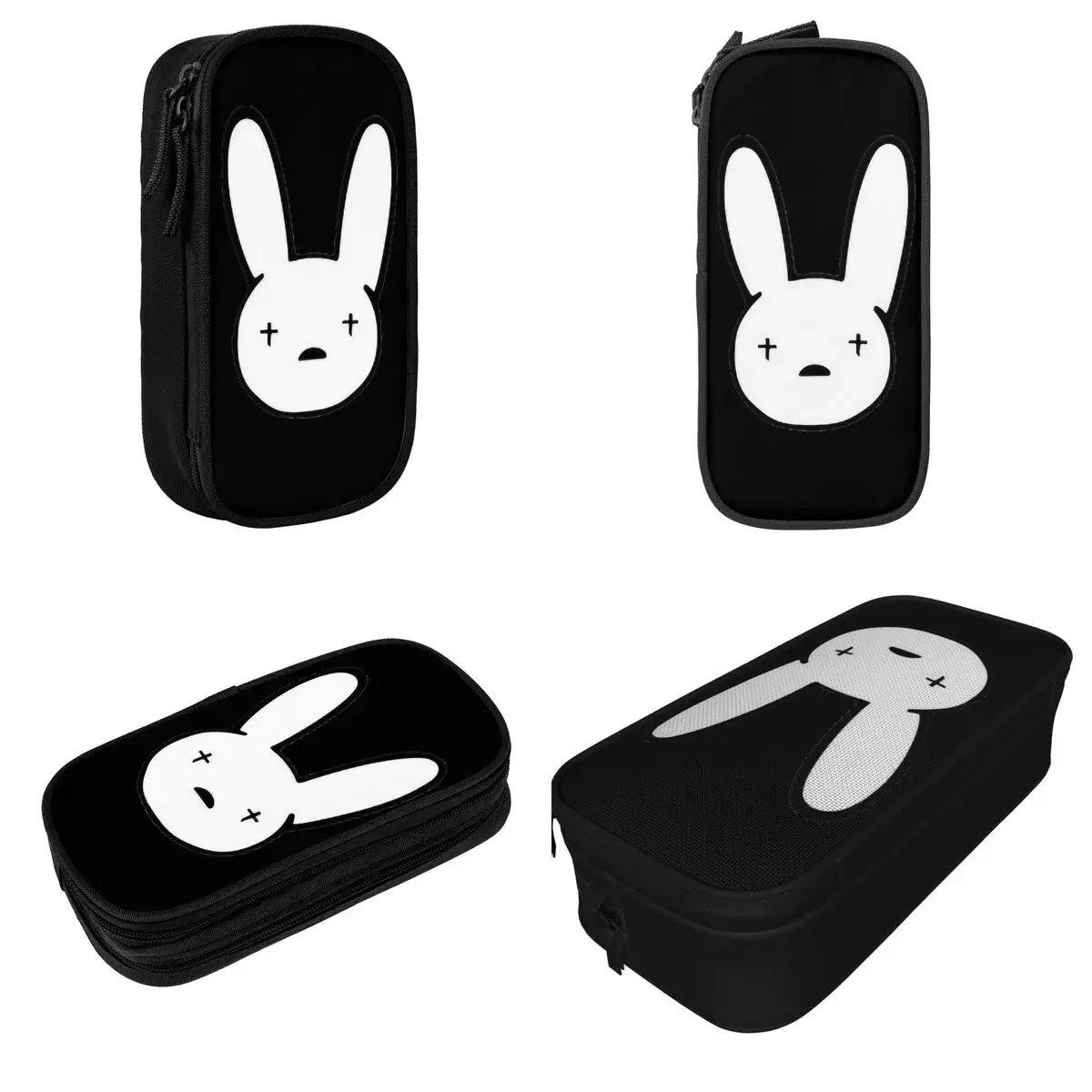 Rabbit Logo Rapper Music Album Pencil Case Bad Bunny Pencil Box Pen for Girls Boys Big Capacity Bag School Supplies Stationery