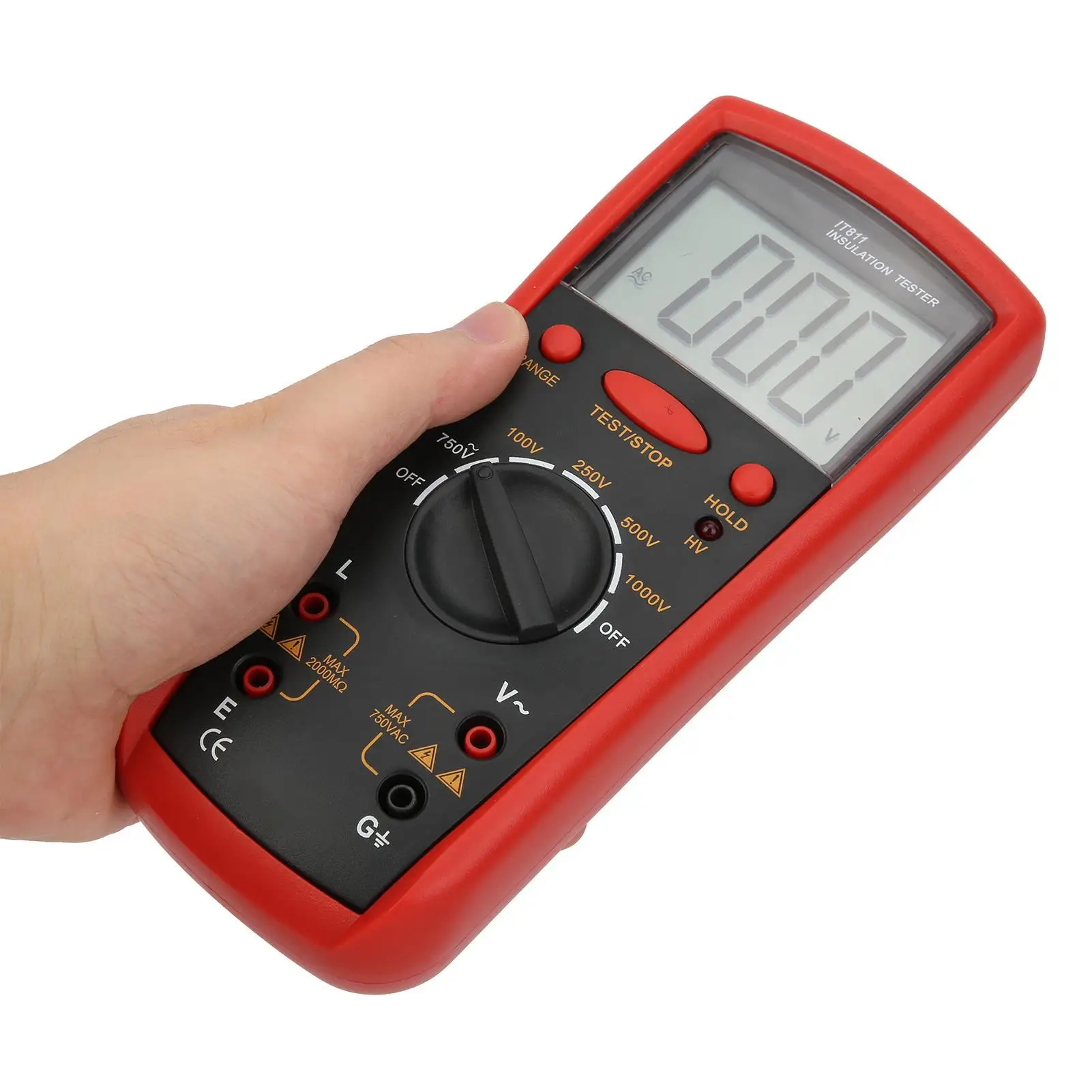 Digital Insulation Resistance Meter IT811 Megohm Tester with LCD Display - Accurate Ohmmeter for Electrical Testing