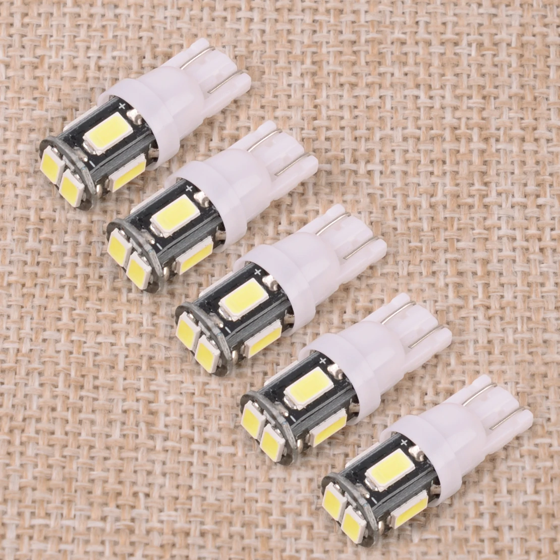 10pcs/Set 24V Universal T10-5630 6SMD Caravan Camper Trailer RV Car Interior Dome Map Wedge LED Light New