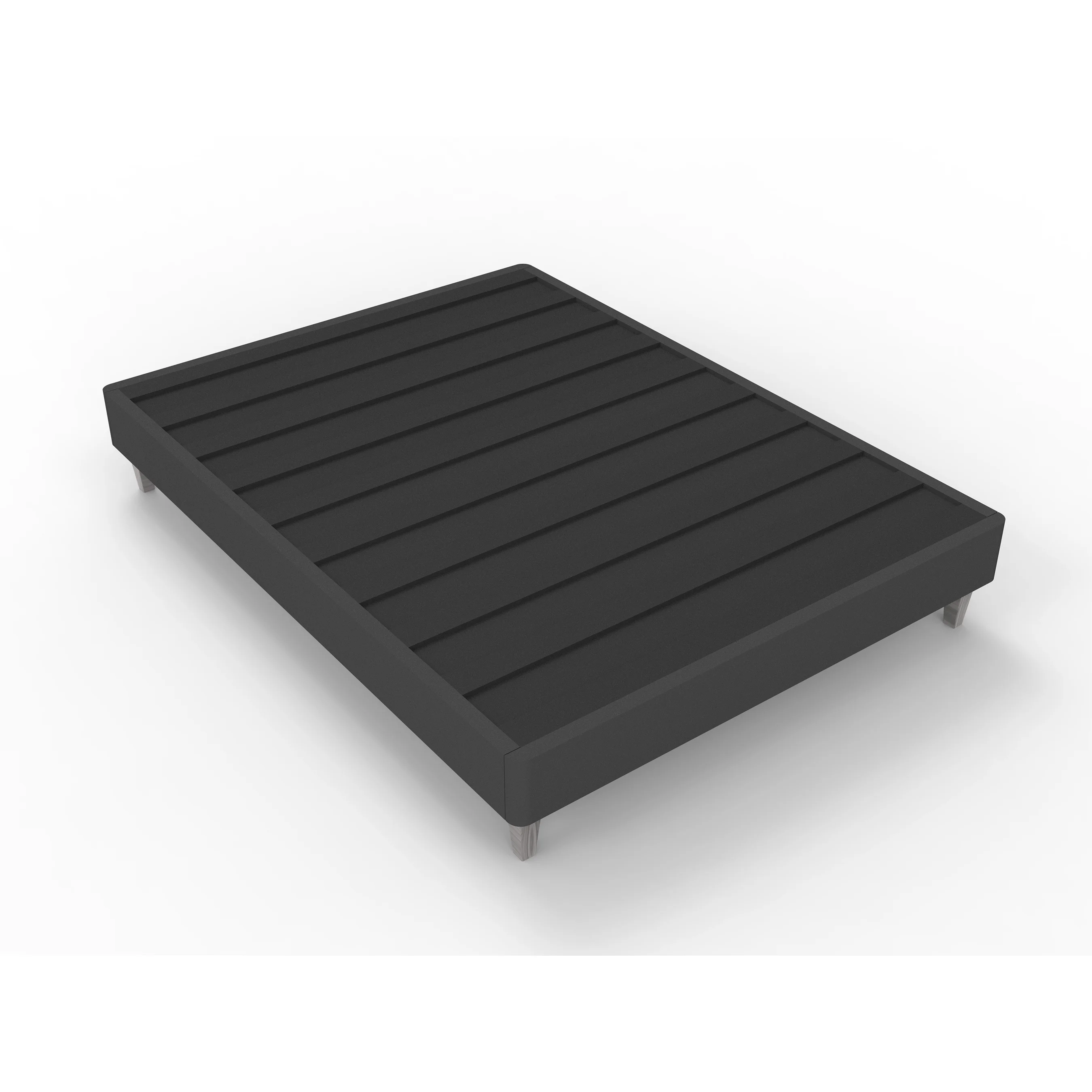 RUFG Factory Supply American Style Platform Bed Frame Queen Size Mattress Foundation With Bed Legs