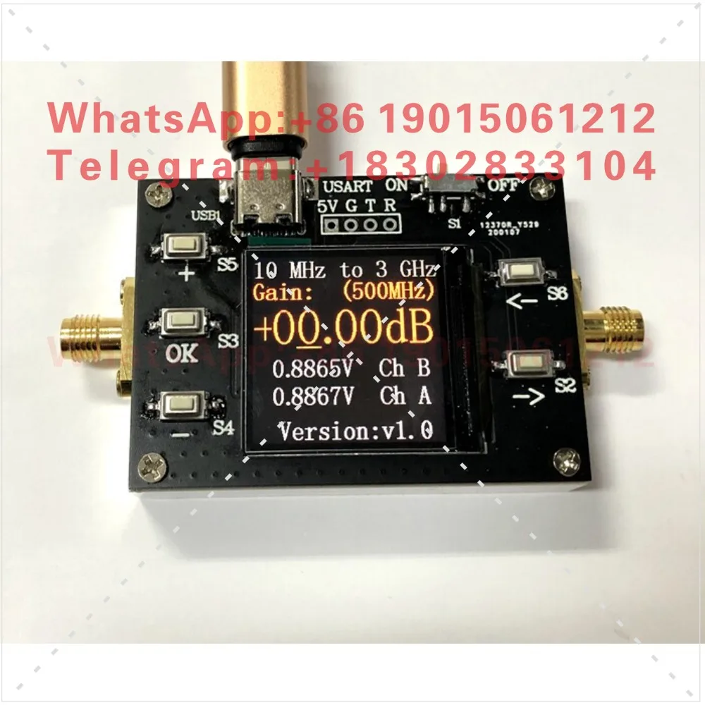 10M-3GHZ 120DB large dynamic range numerical control gain amplifier 0.01DB step RF amplifier