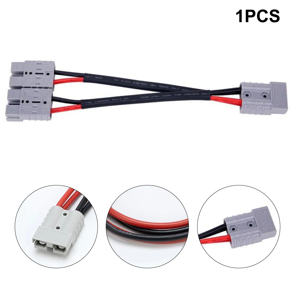 1pc Adapter 50A For Anderson Plug Connector Double Y Adapter 4mm Car Cable 4 Square Wires 30cm For Forklifts Stackers Vehicles