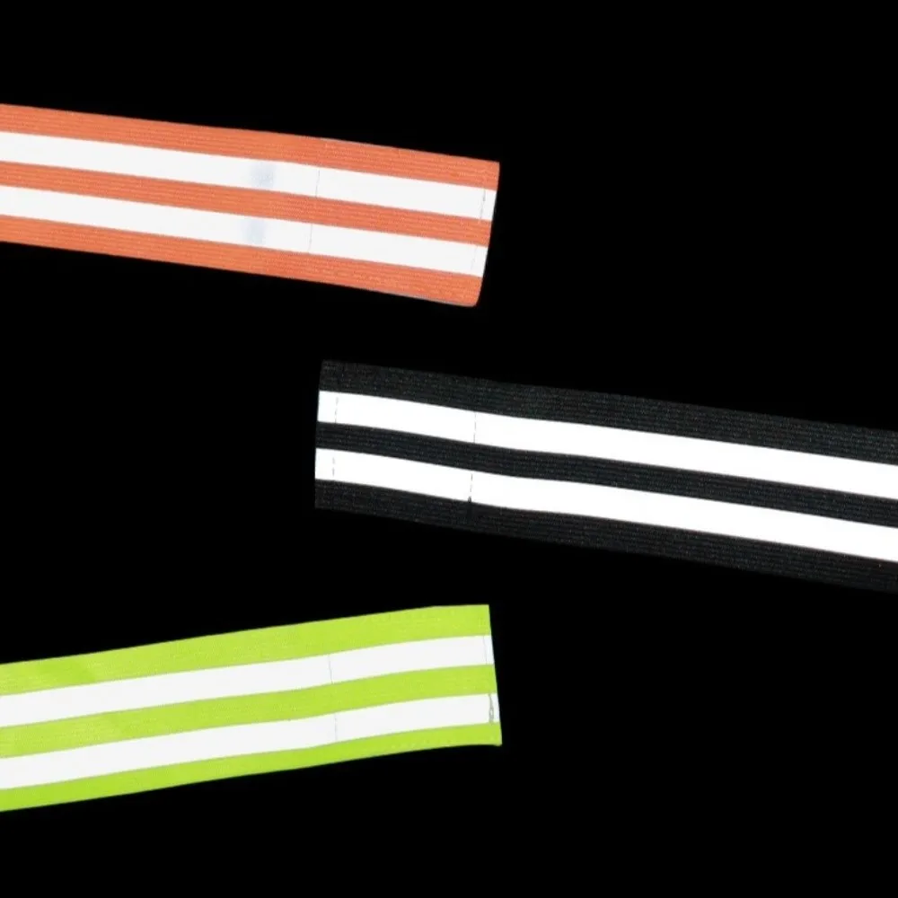 6Pcs Sport Elastic Reflective Bands Adjustable Durable Wrist Ankle Straps Portable Warning Safety Straps Night Walking