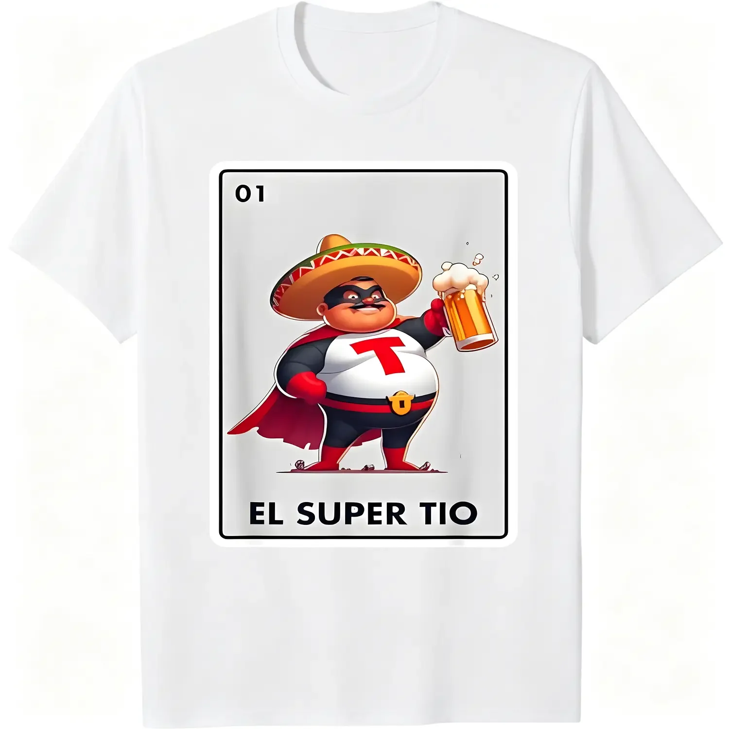Mexican Uncle Drinking Lover Tio El Tio Mexican Bingo Card T-Shirt
