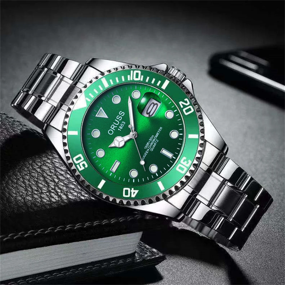 Reloj de hombre con personalidad de alta calidad a la moda, reloj informal para hombres de negocios, duradero, bonito, con correa de acero, para estudiantes