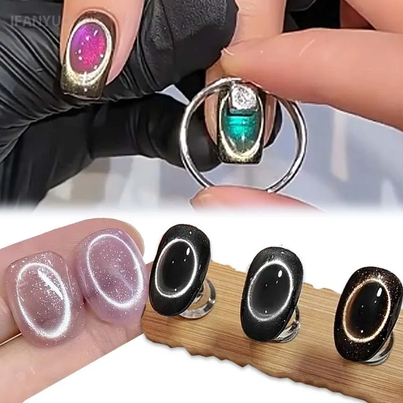 3-in-1 Hohlkatzenaugen-Nagelmagnet Multifunktionaler Magnetstein für DIY-Nagelkunst Salon-Maniküre-Werkzeuge Professionelle Ausrüstung