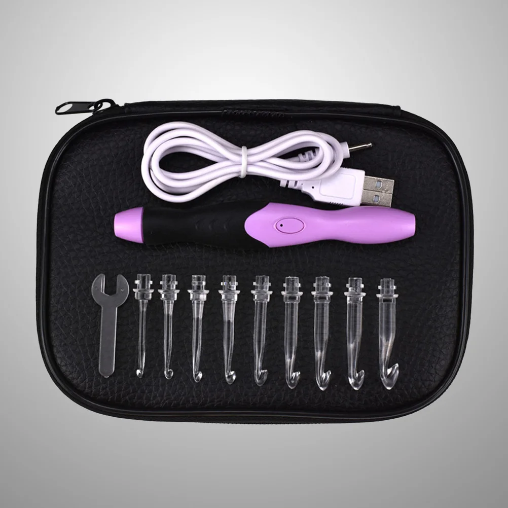 

45pcs Crochet Set Led Lighted Crochet Needles Knitting Needles Clear Refills For Dark Yarn Craft Diy Sewing Accessories