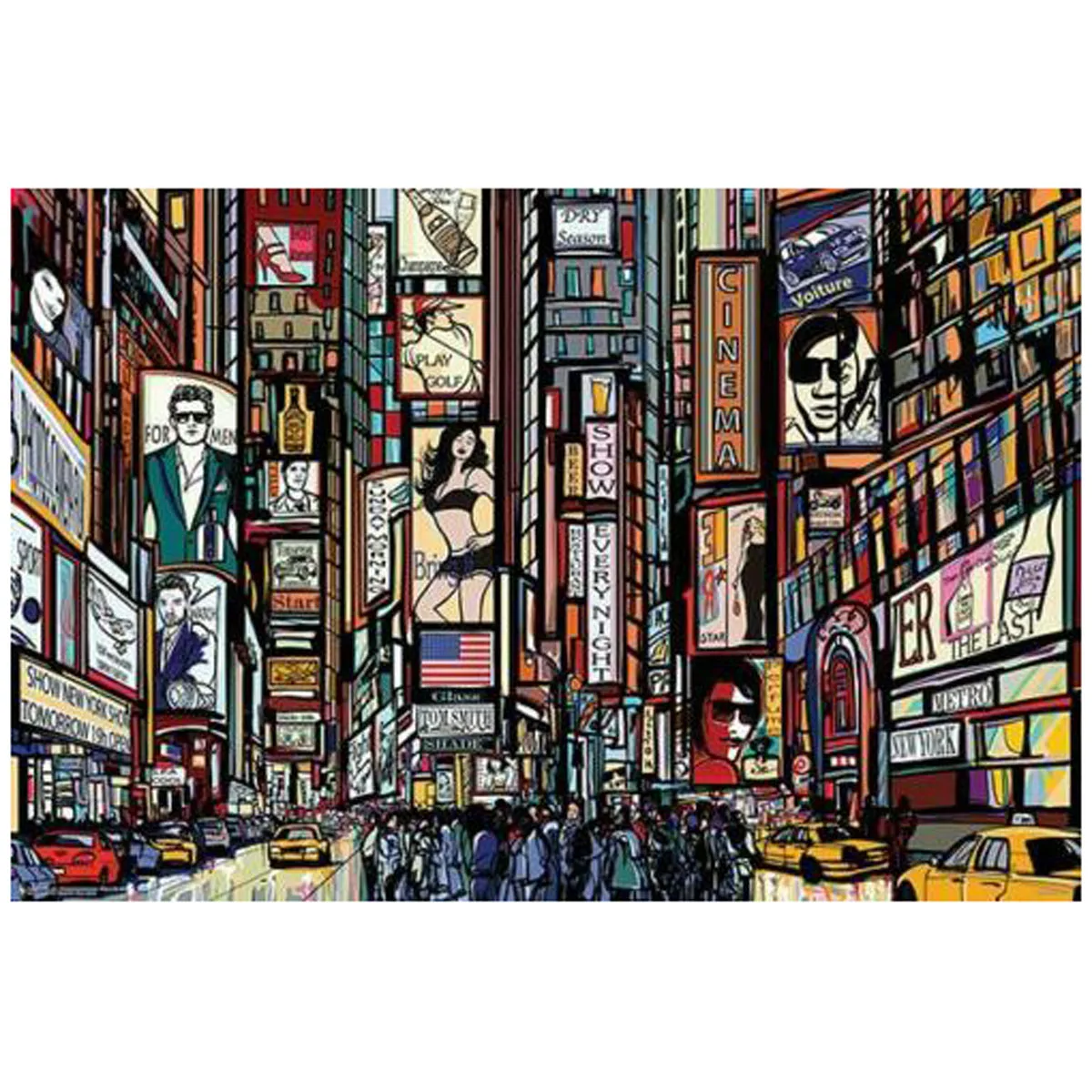 

New York City Times Square Night View Posters Pictures Canvas Wall Art Decorative Home Decor Paintings Living Room Decoration