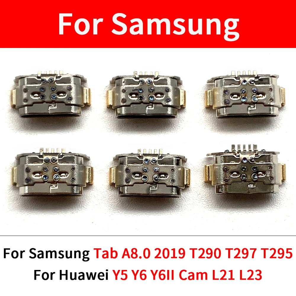 5Pcs - 1000Pcs，Micro USB Jack Charging Socket Charger Port Plug Dock Connector For Samsung Tab A 8.0 2019 SM-T290 T297 T295
