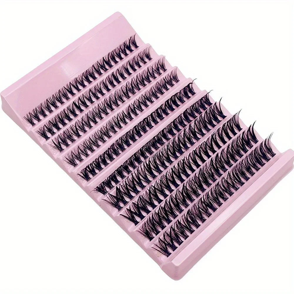 200 Stück Cluster-Wimpern im natürlichen Look – gemischte Längen 8–16 mm, DIY-Wimpernverlängerungen für Volumen und lange Wimpernverlängerungen – Detail 2