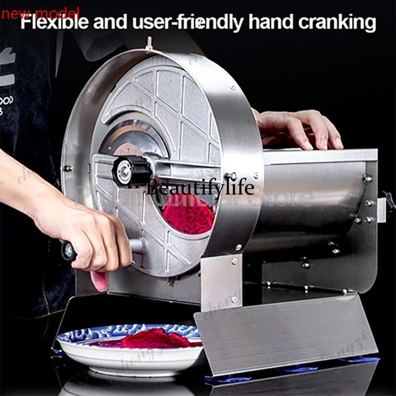 Stainless Steel Manual Slicer Lemon Cutter Potato Garlic Slicer Shredding Machine Commercial Fruit Vegetables Cutting DeviceA178