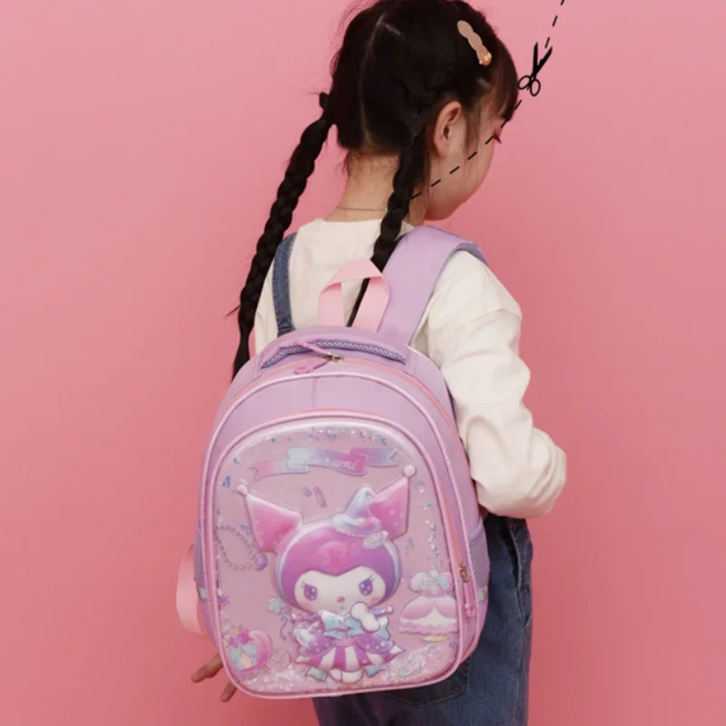 Sanrio Kulomi cute childlike student schoolbag Melody cartoon print sweet quicksand large capacity backpack