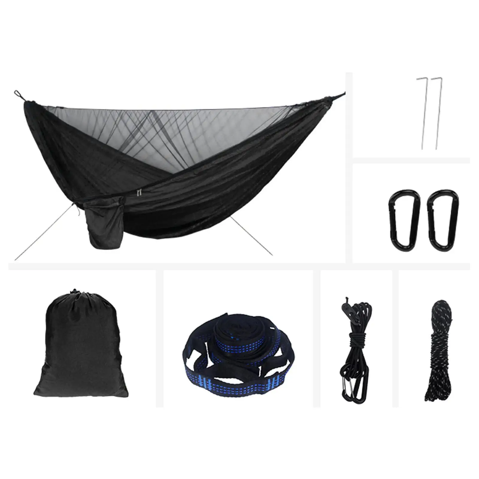 Tempat Tidur Gantung Berkemah dengan Jaring Jaring Gantung Tempat Tidur Tidur Ayunan Hijau