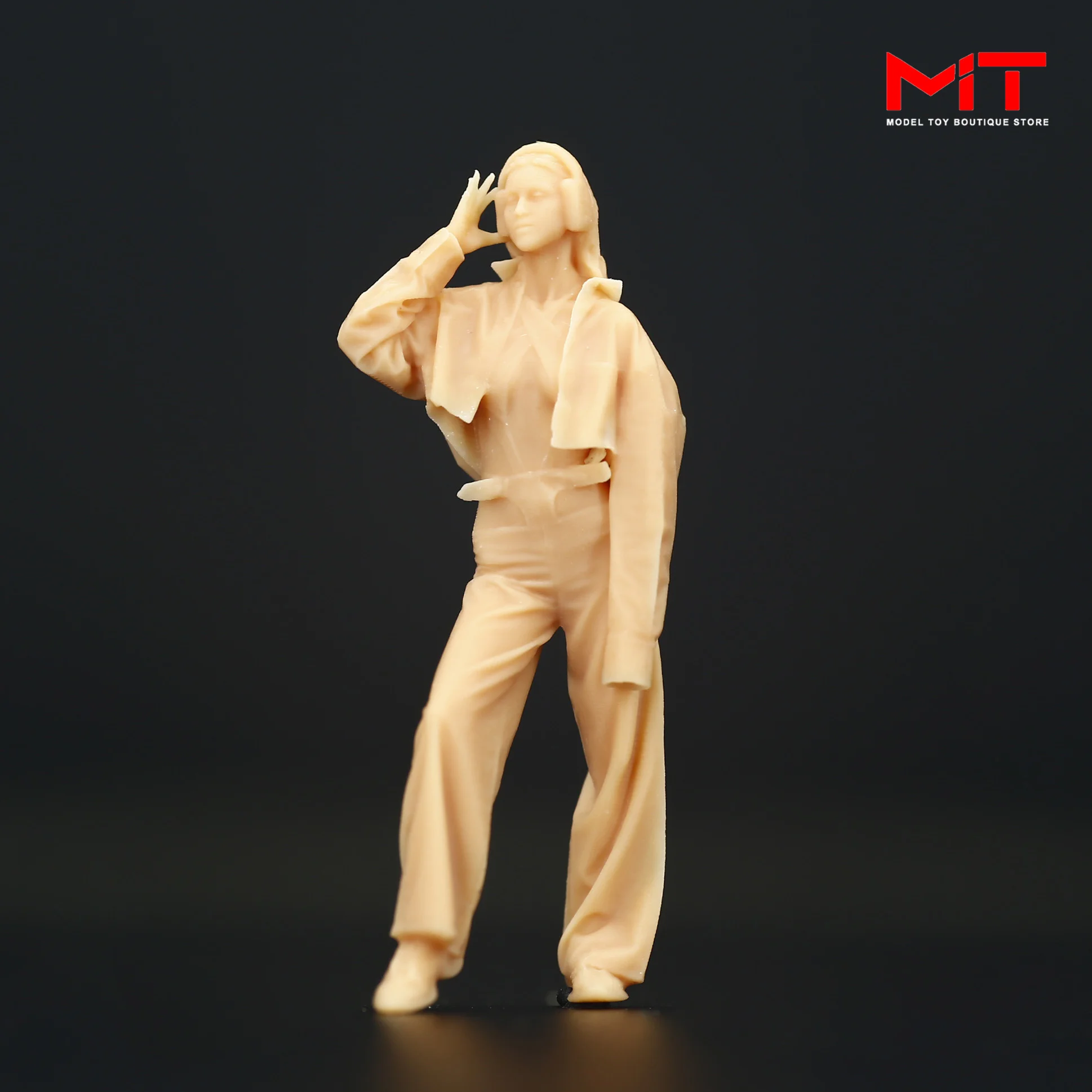 Diorama-figuras de chica con estampado 3D, miniaturas de moda, accesorios de escena de mesa de arena, modelo de coches, juguetes de decoración, 1/64, 1/43, A308