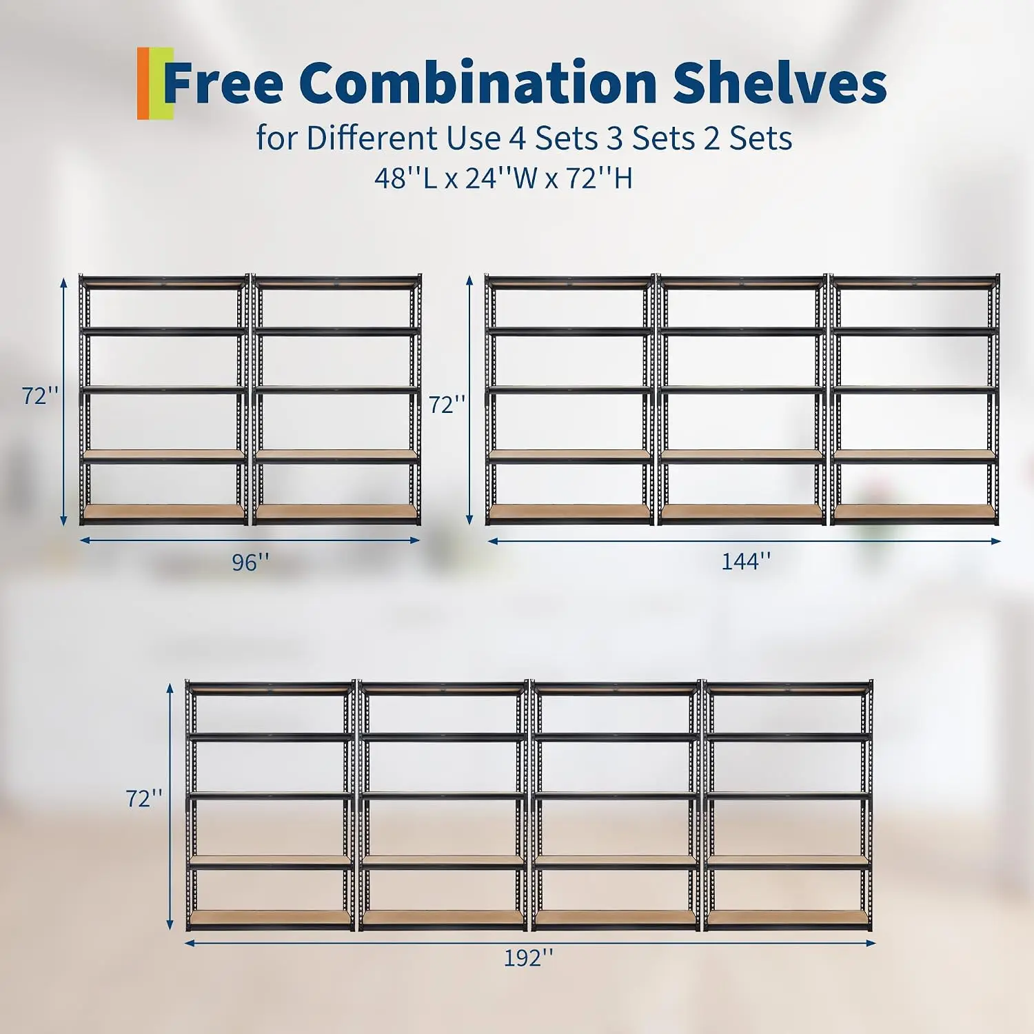 Heavy Duty Storage Shelves 5-Tier Shelving Unit