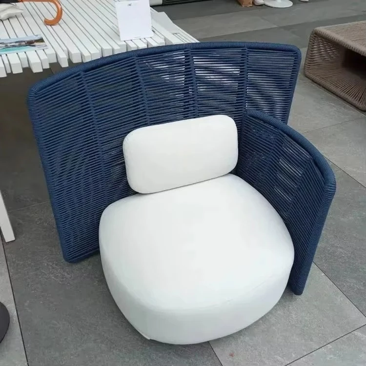 Modern PE rattan and aluminum outdoor table and chair set with scenic casual design