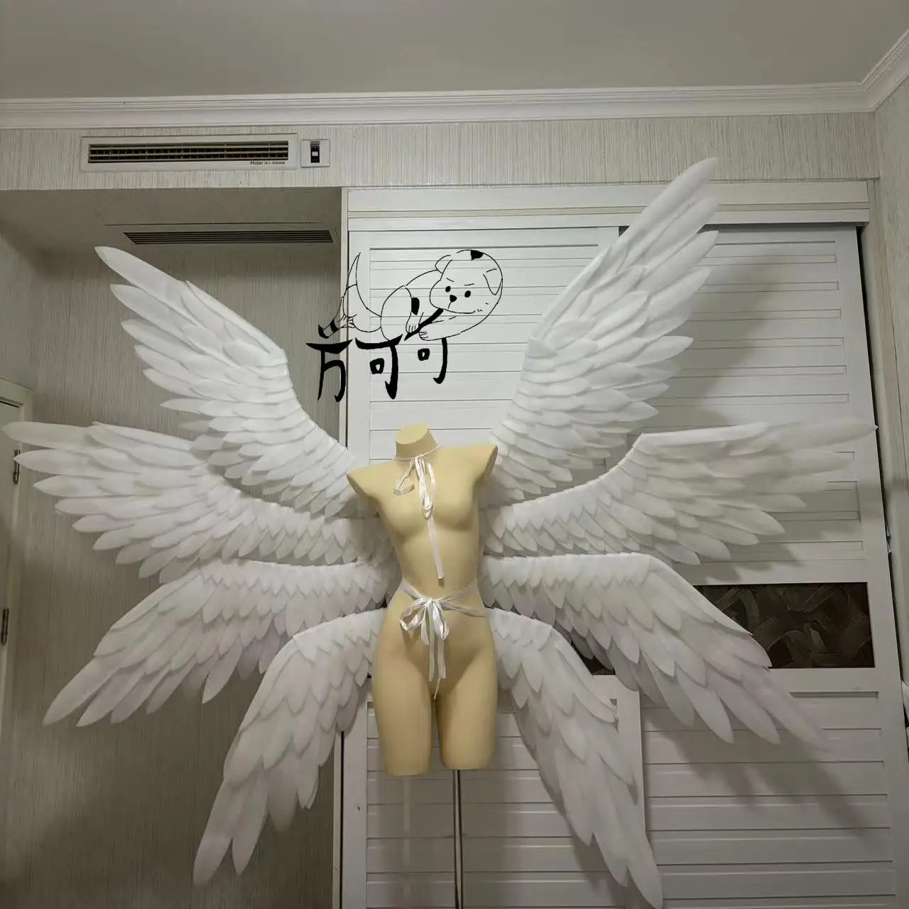 Asuka Ryo Crybaby White Eight Winged Wings Comic Devilman Adventure Cosplay Nightclub Performance Props Halloween Party Props