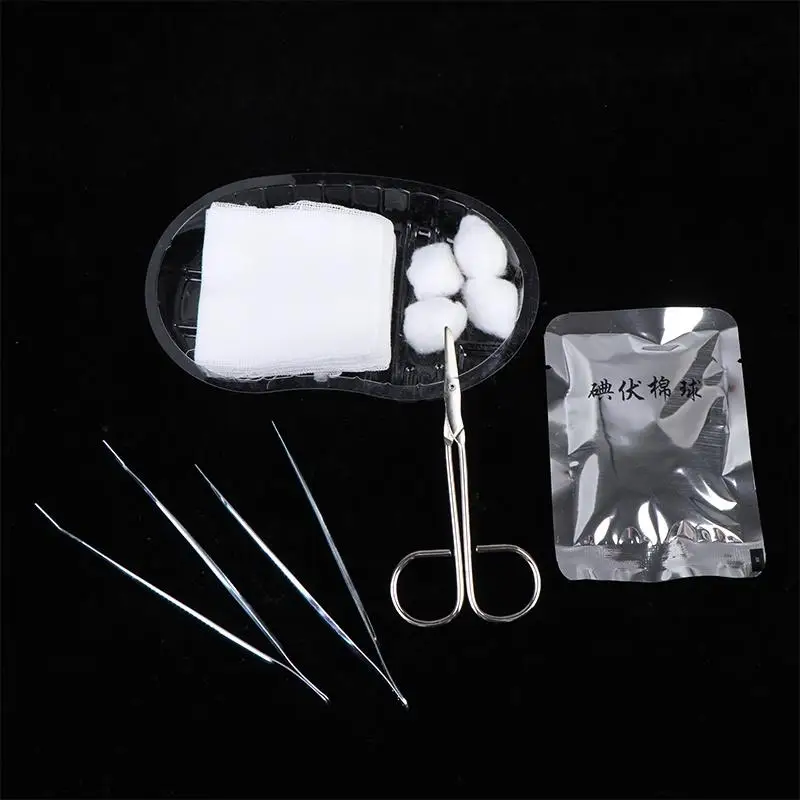 1 Set Debridement-Naht-Desinfektions-Wundpflege-Werkzeugset NEU Steriles Einweg-Verband-Ersatzwerkzeugset – Detail 4