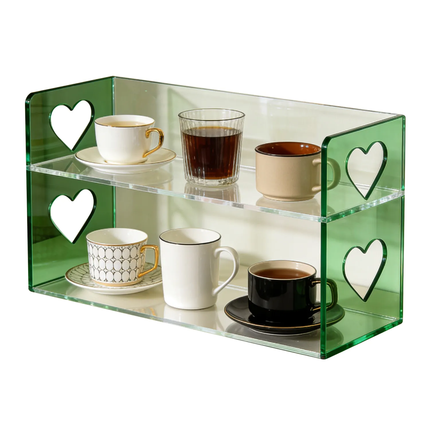 

Acrylic cup holder Shelf Countertop Multi-layer coffee cup storage rack Leisure