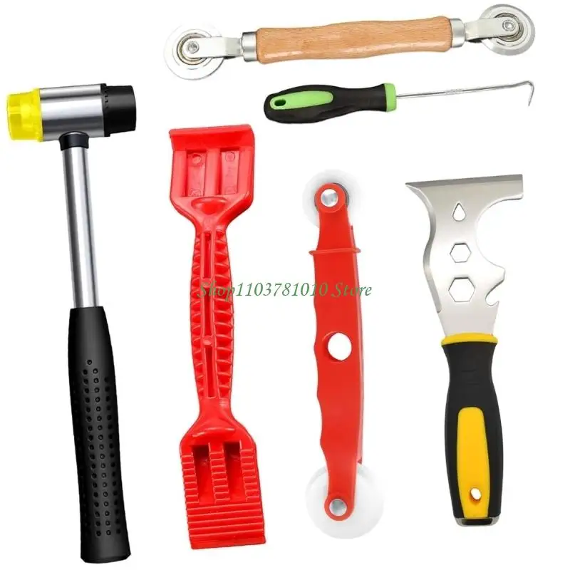 U55D Essential Glass Installation Equipment Set With Scrapers And Nonlip Rubber Hammer