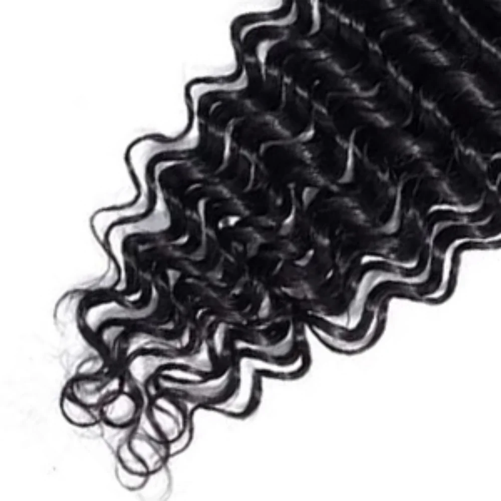 Ali Queen Deep Wave 5x5 Swiss Lace Closure Brazilian Human Virgin Hair Closure Curly  Free Part With Baby Hair